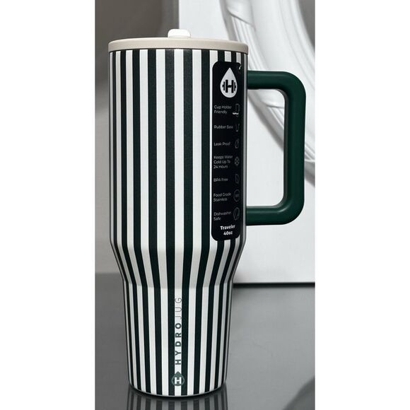 HydroJug 40oz Traveler, DAILY PRACTICE GREEN STRIPES - Picture 2 of 5